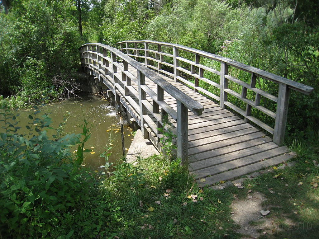 Matthaei Botanical Gardens 2010 0080.jpg - Several bridges will be crossed as the paths are followed around the grounds.